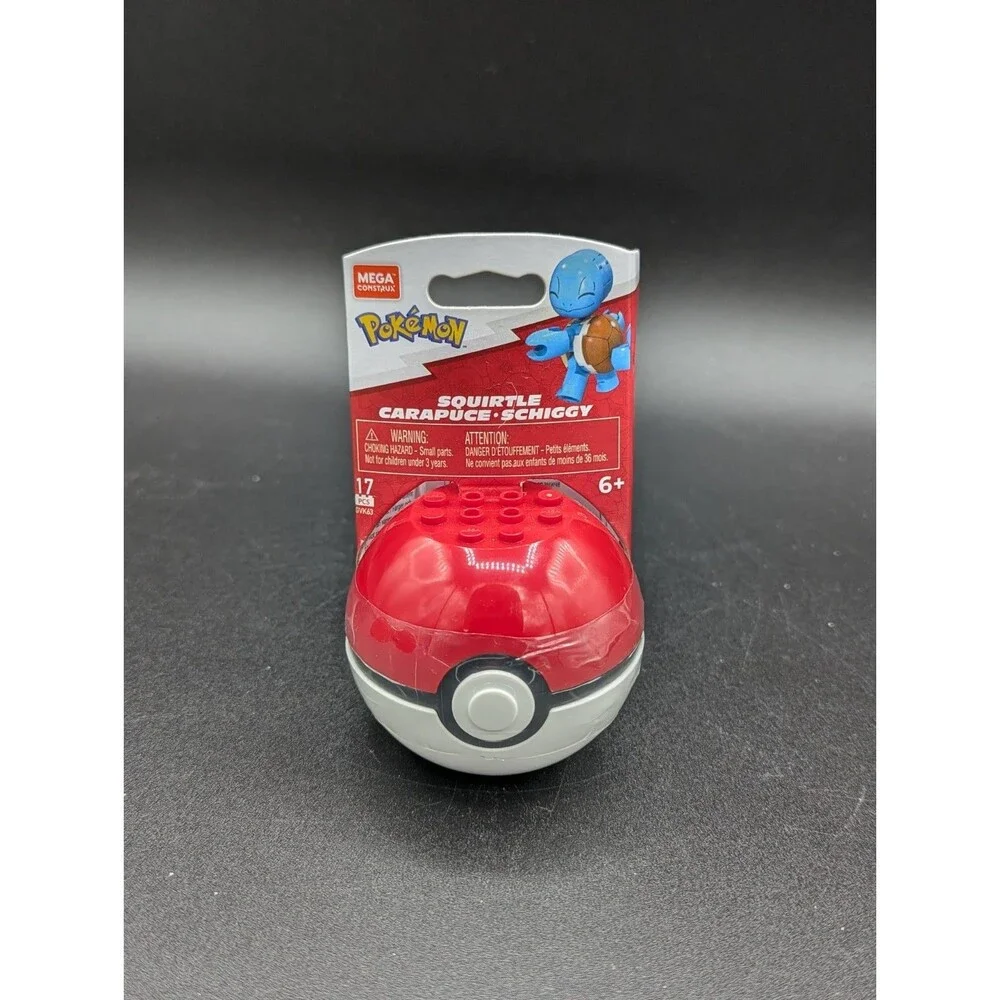 Mega Bloks Construx Pokemon Squirtle Pokeball Nintendo GVK63 Ball 17pcs